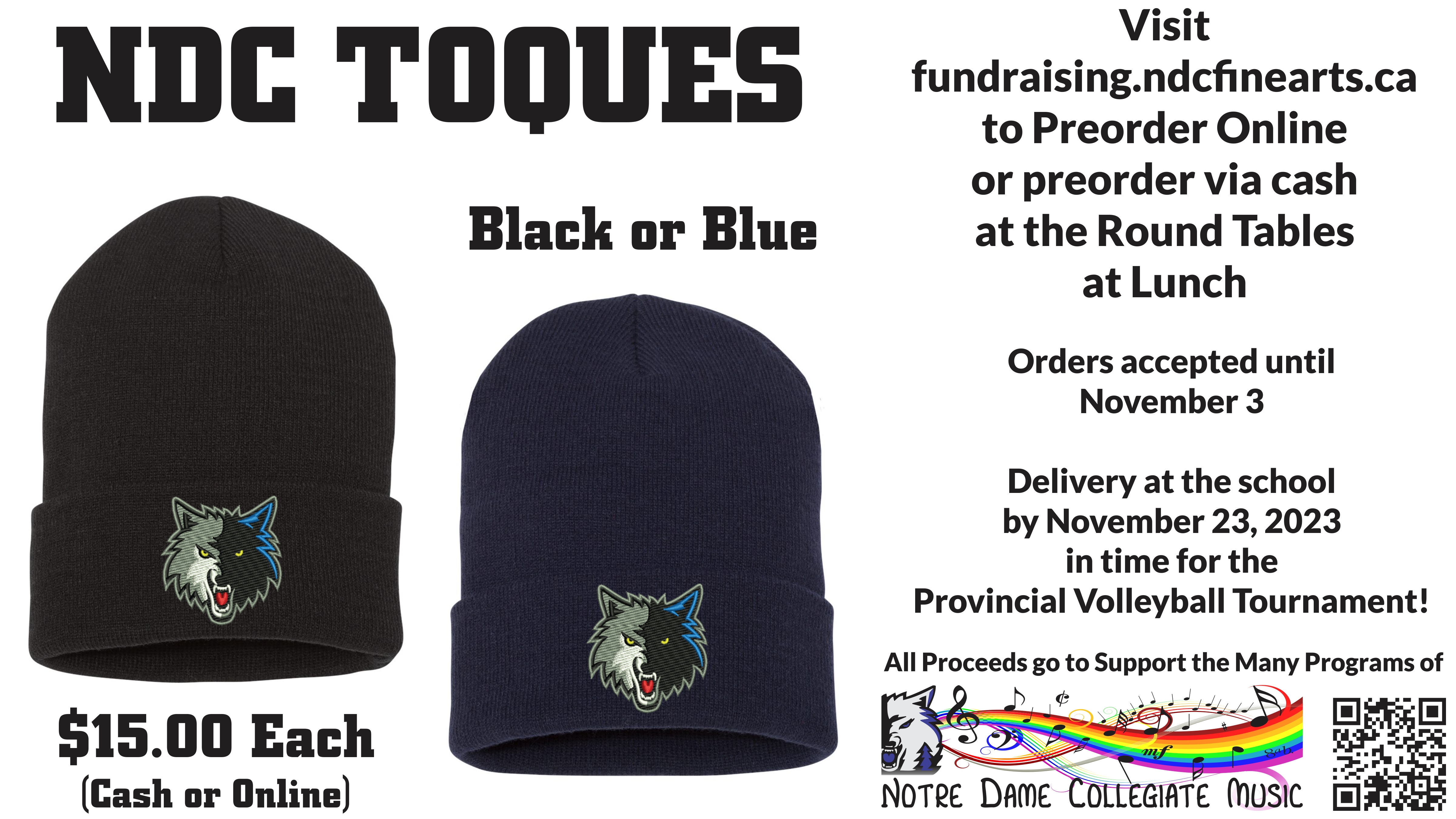 NDC Toques Fundraiser